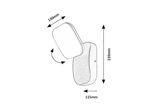 Záhradné svietidlo Rabalux 77057 12W 800lm 3000K 230V IP44